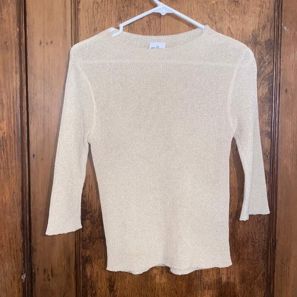 Princess Polly gold shimmer top